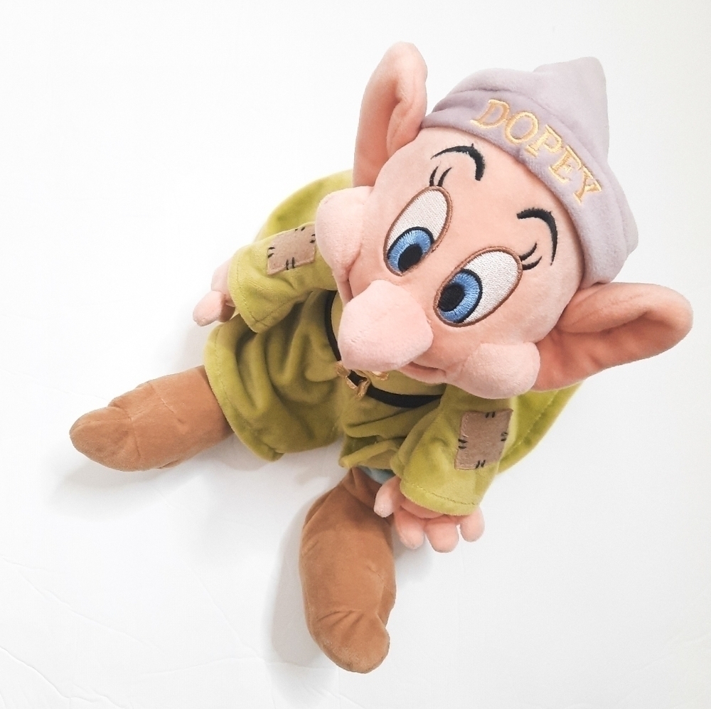 Disney Parks Dopey Snow White & The Seven Dwarfs Stuffed Plush Doll Toy